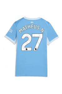 Manchester City Matheus Nunes #27 Fotballdrakt Hjemme Klær Dame 2026-27 Korte ermer